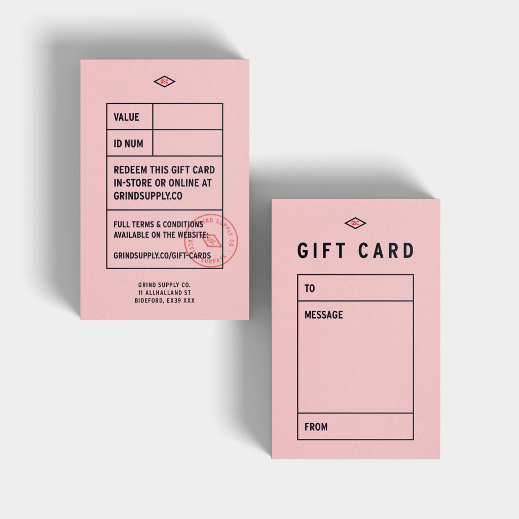 Presentation of gift card designs